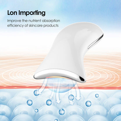 EMS Neck Massager - Smart Microcurrent Therapy Device with LED Light & Heat